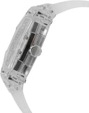 Buy Shop Guess Phoenix Polycarbonate Clear Multi-function Black Dial Clear Rubber Strap Watch for Men - GW0499G3 USA Online