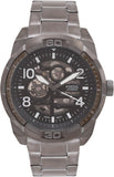 Buy Shop Fossil Bronson Automatic Skeleton Black Dial Grey Steel Strap Watch for Men - ME3255 USA Online