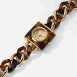 Buy Shop Michael Kors Chain Lock Analog Silver Dial Two Tone Steel Strap Watch for Women - MK4808 USA Online