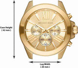 Michael Kors Wren Chronograph Gold Dial Gold Steel Strap Watch for Women - MK6952