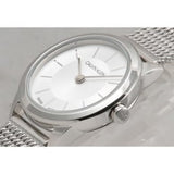 Buy Shop Calvin Klein Minimal White Dial Silver Mesh Bracelet Watch for Women - K3M23126 USA Online