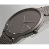 Buy Shop Calvin Klein Minimal Grey Dial Grey Mesh Bracelet Watch for Men - K3M517P4 USA Online