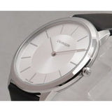 Buy Shop Calvin Klein Minimalist White Dial Black Leather Strap Watch for Men - K3M211C6 USA Online
