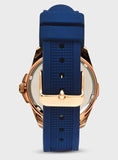 Buy Shop Guess Interpid White & Rose Gold Dial Blue Silicone Strap Watch For Women - W0325L8 USA Online