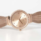 Buy Shop Guess Chiffon Rose Gold Dial Mesh Bracelet Watch For Women - W1083L3 USA Online