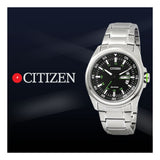 Citizen Eco Drive Urban Black Dial Silver Stainless Steel Watch For Men - AW0020-59EB