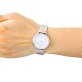 Buy Shop Emporio Armani Gianni T Bar Mother of Pearl Dial Two Tone Steel Strap Watch For Women - AR2508 USA Online