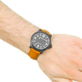 Buy Shop Michael Kors Paxton Analog Black Dial Brown Rubber Strap Watch For Men - MK8502 USA Online