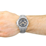 Buy Shop Michael Kors Ryker Chronograph Black Dial Silver Steel Strap Watch For Men - MK8528 USA Online