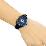 Buy Shop Fossil Tailor Blue Dial Blue Leather Strap Watch for Women - ES4092 USA Online