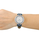 Buy Shop Versace Olympo Gleam White Dial Green Leather Strap Watch for Women - VAN020016 USA Online