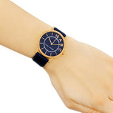 Buy Shop Marc Jacobs Roxy Navy Blue Dial Blue Leather Strap Watch for Women - MJ1534 USA Online
