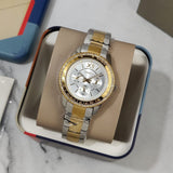 Buy Shop Fossil Stella Sport Multifunction Silver Dial Two Tone Steel Strap Watch for Women - ES5107 USA Online
