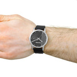 Buy Shop Calvin Klein City Quartz Black Dial Black Leather Strap Watch for Men - K2G2G1C1 USA Online