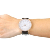 Buy Shop Michael Kors Jaryn Quartz White Dial Black Leather Strap Watch For Women - MK2472 USA Online