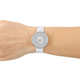 Buy Shop Swarovski Crystalline Pure White Dial White Leather Strap Watch for Women - 5275046 USA Online