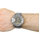 Buy Shop Diesel Mega Chief Chronograph Grey Dial Grey Steel Strap Watch For Men - DZ4466 USA Online