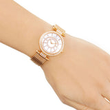 Buy Shop Guess Muse Quartz Silver Dial Rose Gold Steel Strap Watch For Women - W1008L3 USA Online