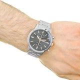 Buy Shop Fossil Townsman Chronograph Grey Dial Silver Steel Strap Watch for Men - FS5407 USA Online