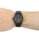 Buy Shop Fossil Machine Black Dial Black Steel Strap Watch for Men - FS4775 USA Online