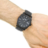 Buy Shop Fossil Machine Black Dial Black Steel Strap Watch for Men - FS4775 USA Online