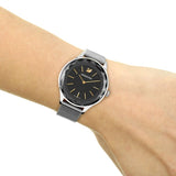 Buy Shop Swarovski Octea Nova Black Dial Silver Mesh Bracelet Watch for Women - 5430420 USA Online