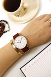 Buy Shop Daniel Wellington Classic Roselyn White Dial Maroon Nylon Strap Watch For Women - DW00100267 USA Online