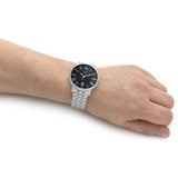 Buy Shop Tissot Carson Premium Black Dial Silver Steel Strap Watch For Men - T122.410.11.053.00 USA Online