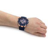 Buy Shop Guess Navigator Chronograph Blue Dial Blue Rubber Strap Watch for Men - GW0264G4 USA Online