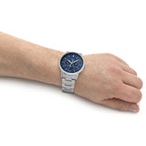 Buy Shop Fossil Neutra Minimalist Moonphase Blue Dial Silver Steel Strap Watch for Men - FS5907 USA Online