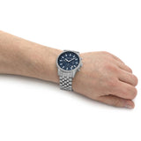 Buy Shop Michael Kors Hutton Chronograph Blue Dial Blue Steel Strap Watch For Men - MK8952 USA Online