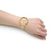 Buy Shop Fossil Neutra Chronograph Gold Dial Gold Steel Strap Watch for Women - ES5219 USA Online