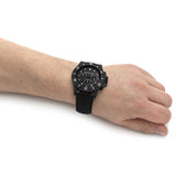 Buy Shop Michael Kors Everest Chronograph Black Dial Black Leather Strap Watch For Men - MK9053 USA Online
