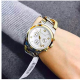 Buy Shop Michael Kors Runway White Dial Two Tone Steel Strap Watch for Women - MK3199 USA Online