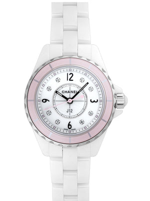 Buy Shop Chanel J12 Quartz Diamonds Ceramic White Dial White Steel Strap Watch for Women - J12 H4466 USA Online