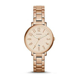 Buy Shop Fossil Jacqueline Rose Gold Dial Rose Gold Steel Strap Watch for Women - ES3970 USA Online