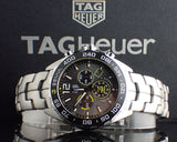 Tag Heuer Formula 1 Ayrton Senna Special Edition Grey Dial Silver Steel Strap Watch for Men - CAZ101AF.BA0637