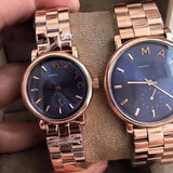 Buy Shop Marc Jacobs Baker Navy Blue Dial Rose Gold Steel Strap Watch for Women - MBM3332 USA Online