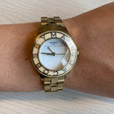 Buy Shop Marc Jacobs Blade White Dial Gold Steel Strap Watch for Women - MBM3050 USA Online