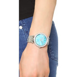 Buy Shop Michael Kors Darci Mother of Pearl Blue Dial Silver Steel Strap Watch for Women - MK3515 USA Online