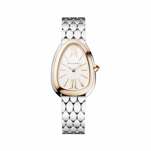 Buy Shop Bvlgari Serpenti Seduttori Quartz Silver Dial Silver Steel Strap Watch for Women - SERPENTI103144 USA Online