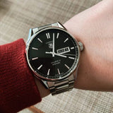 Buy Shop Tag Heuer Carrera Calibre 5 Automatic Black Dial Silver Steel Strap Watch for Men - WAR201A.BA0723 USA Online