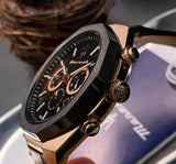 Buy Shop Maserati Stile Black Matte Dial Black Leather Strap Watch For Men - R8871642001 USA Online