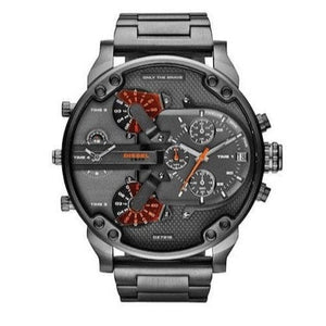 Buy Shop Diesel Mr Daddy 2.0 Chronograph Grey Dial Grey Steel Strap Watch For Men - DZ7315 USA Online