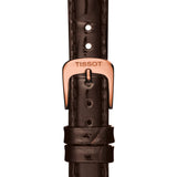 Buy Shop Tissot Carson Lady Steel Quartz Brown Leather Strap Watch For Women - T085.210.36.011.00 USA Online