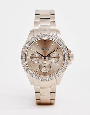 Buy Shop Hugo Boss Premiere Rose Gold Dial with DIamonds Rose Gold Steel Strap Watch for Women - 1502443 USA Online