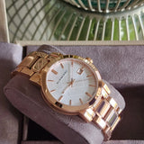 Buy Shop Burberry The City White Dial Rose Gold Steel Strap Watch for Women - BU9004 USA Online