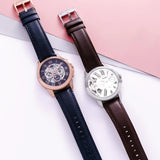 Buy Shop Fossil Grant Twist Multi-Function White Dial Brown Leather Strap Watch for Men - ME1144 USA Online