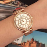 Buy Shop Guess Muse Quartz Silver Dial Rose Gold Steel Strap Watch For Women - W1008L3 USA Online