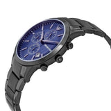 Emporio Armani Renato Chronograph Quartz Blue Dial Black Steel Strap Watch For Men - AR11215